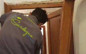 tecnico durante una disinfestazione termiti tecnico durante una disinfestazione termiti